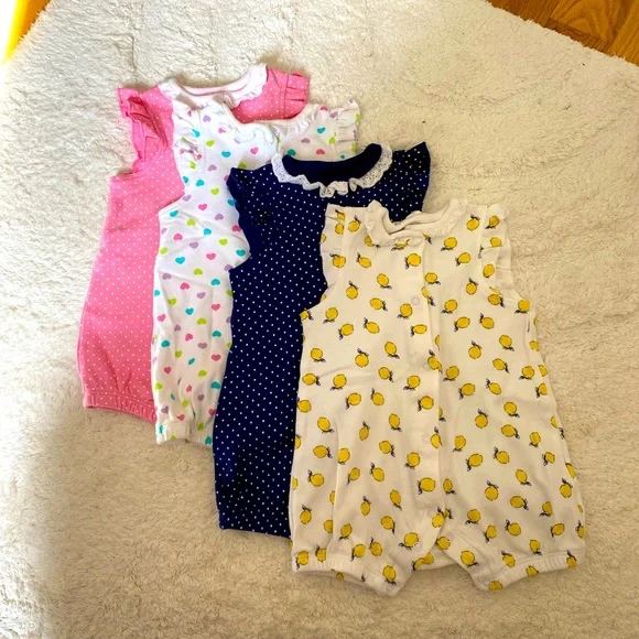 Little Me - 4 Rompers - Picture 1 of 6